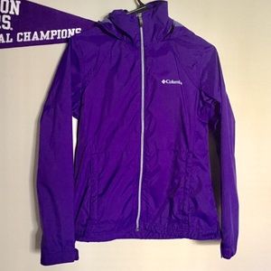 Purple Columbia Lightweight Hooded Rain Jacket